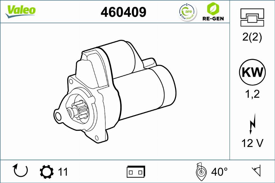 Valeo 460409 - Démarreur cwaw.fr