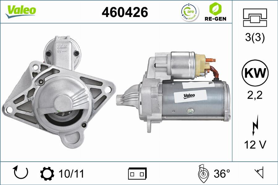 Valeo 460426 - Démarreur cwaw.fr