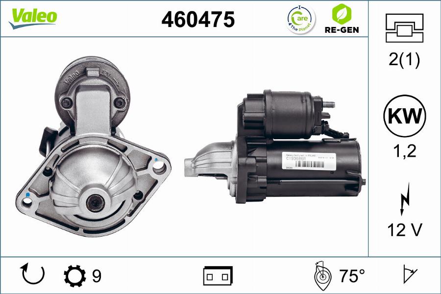 Valeo 460475 - Démarreur cwaw.fr