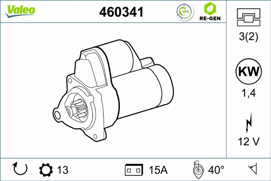 Valeo 460341 - Démarreur cwaw.fr