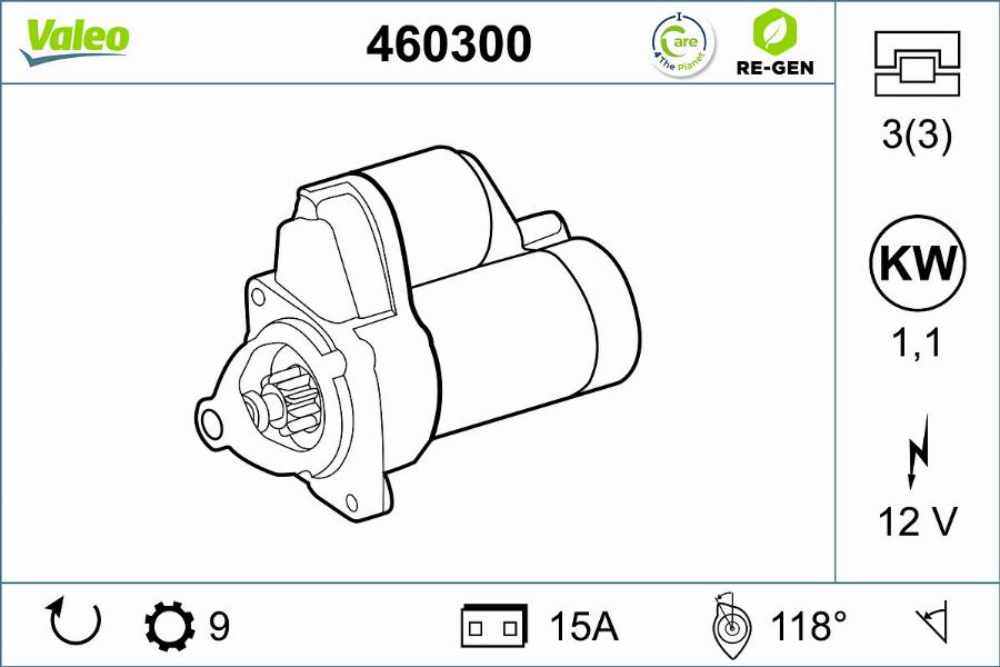 Valeo 460300 - Démarreur cwaw.fr