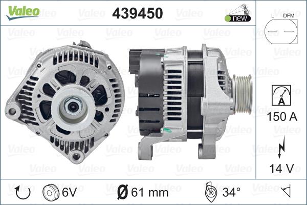 Valeo 439450 - Alternateur cwaw.fr