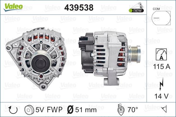 Valeo 439538 - Alternateur cwaw.fr