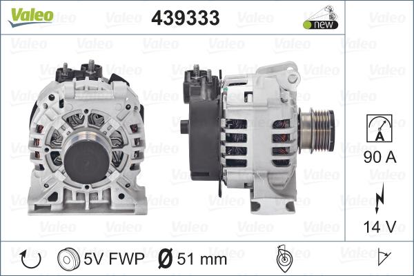 Valeo 439333 - Alternateur cwaw.fr