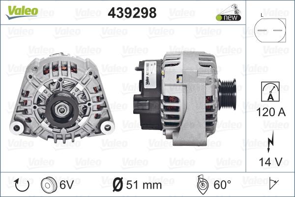 Valeo 439298 - Alternateur cwaw.fr