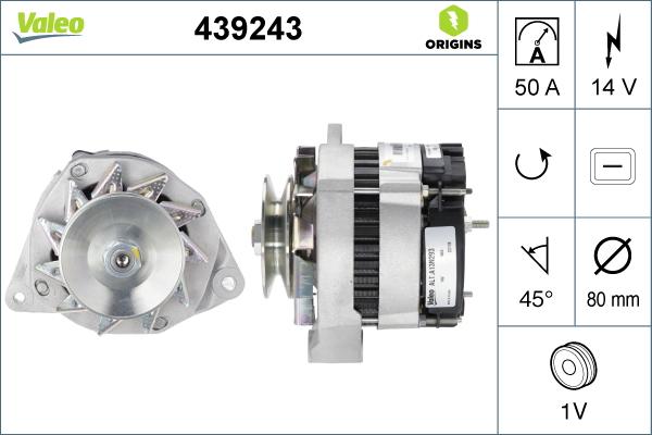 Valeo 439243 - Alternateur cwaw.fr