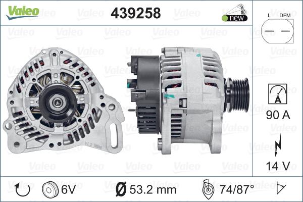 Valeo 439258 - Alternateur cwaw.fr