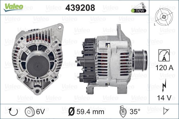 Valeo 439208 - Alternateur cwaw.fr