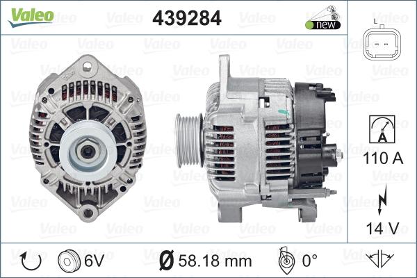 Valeo 439284 - Alternateur cwaw.fr