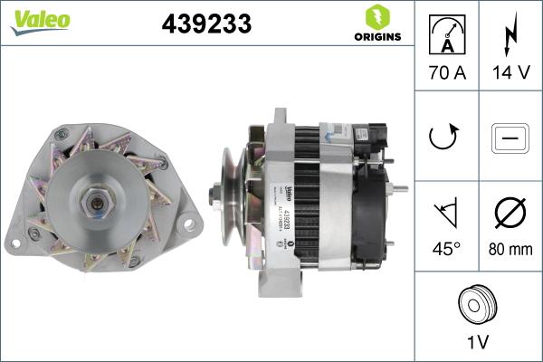 Valeo 439233 - Alternateur cwaw.fr