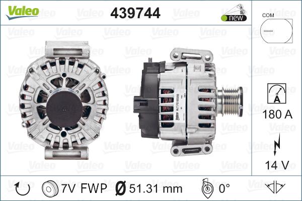 Valeo 439744 - Alternateur cwaw.fr