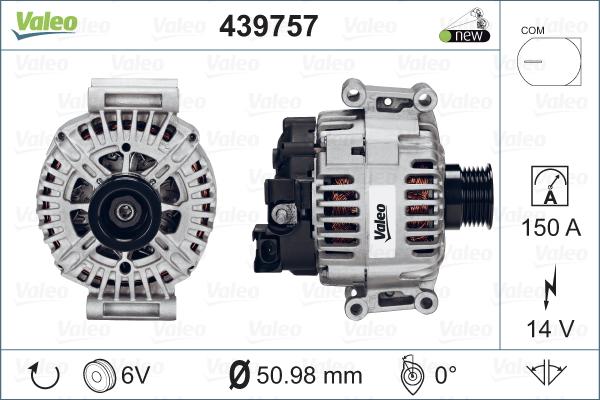 Valeo 439757 - Alternateur cwaw.fr