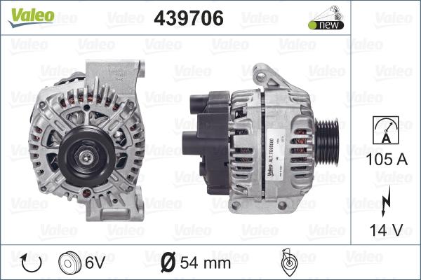 Valeo 439706 - Alternateur cwaw.fr