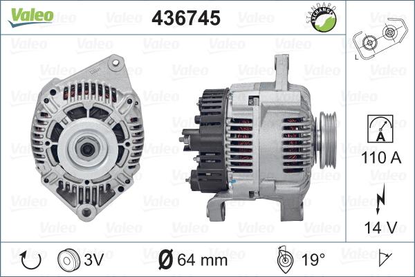 Valeo 436745 - Alternateur cwaw.fr