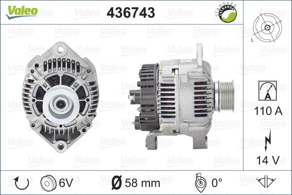 Valeo 436743 - Alternateur cwaw.fr