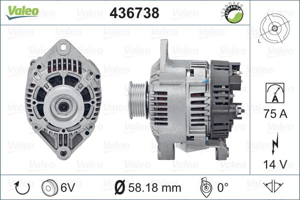 Valeo 436738 - Alternateur cwaw.fr