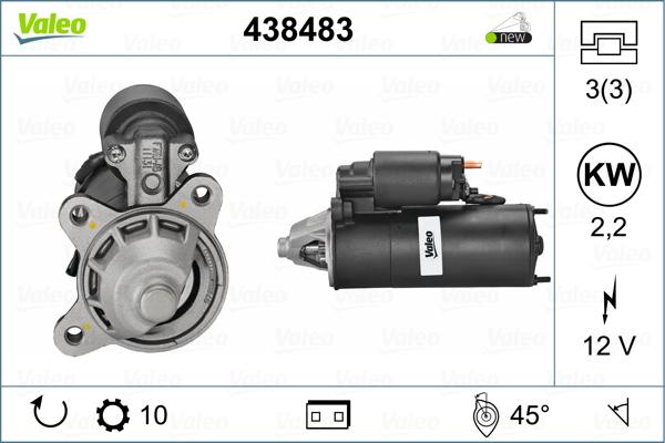 Valeo 438483 - Démarreur cwaw.fr