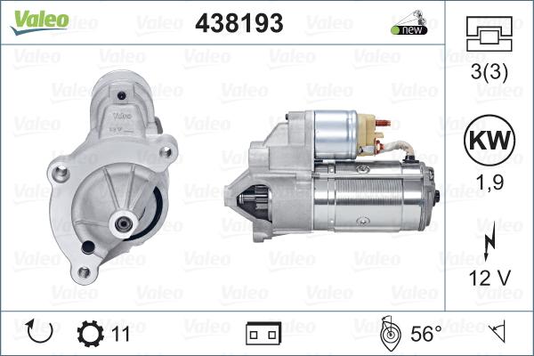 Valeo 438193 - Démarreur cwaw.fr