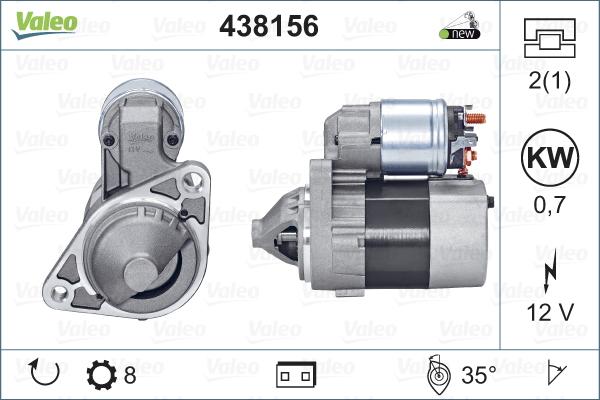 Valeo 438156 - Démarreur cwaw.fr