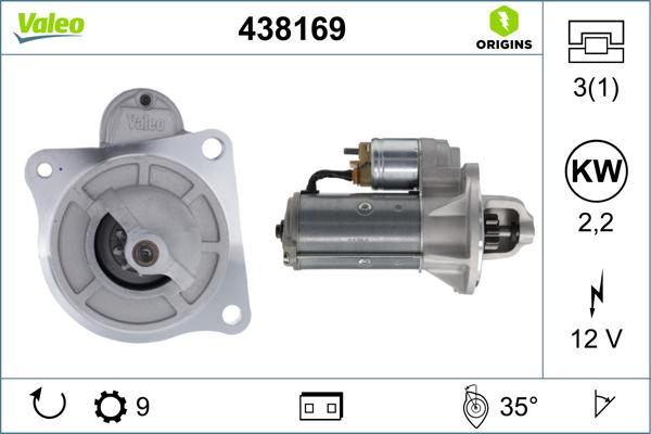 Valeo 438169 - Démarreur cwaw.fr