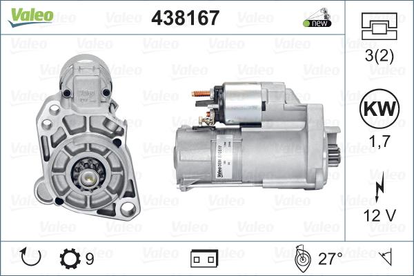 Valeo 438167 - Démarreur cwaw.fr