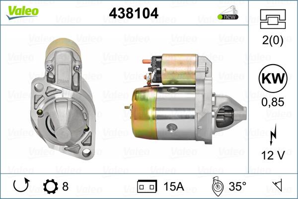 Valeo 438104 - Démarreur cwaw.fr