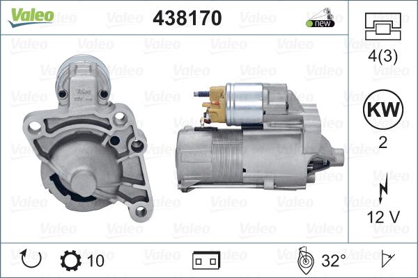 Valeo 438170 - Démarreur cwaw.fr