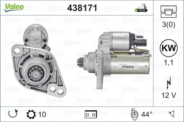 Valeo 438171 - Démarreur cwaw.fr