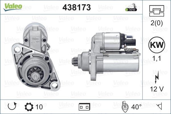 Valeo 438173 - Démarreur cwaw.fr