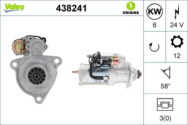 Valeo 438241 - Démarreur cwaw.fr