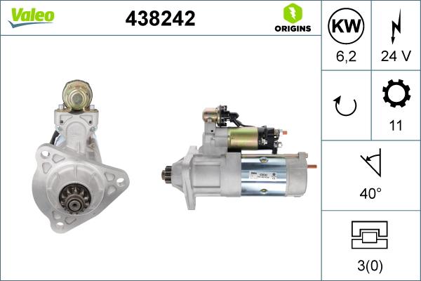 Valeo 438242 - Démarreur cwaw.fr