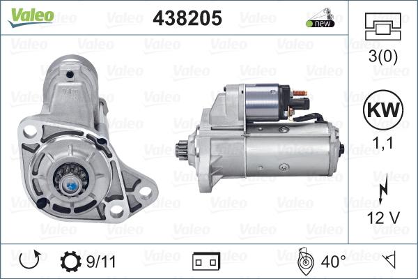 Valeo 438205 - Démarreur cwaw.fr