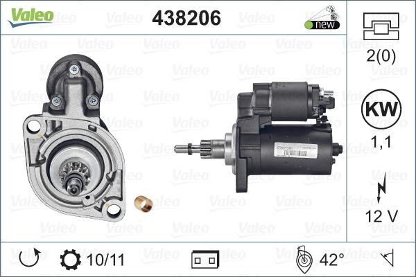 Valeo 438206 - Démarreur cwaw.fr