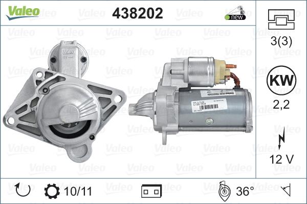 Valeo 438202 - Démarreur cwaw.fr