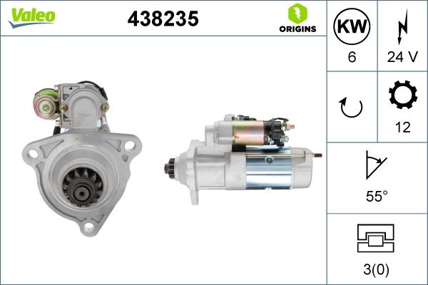 Valeo 438 235 - Démarreur cwaw.fr