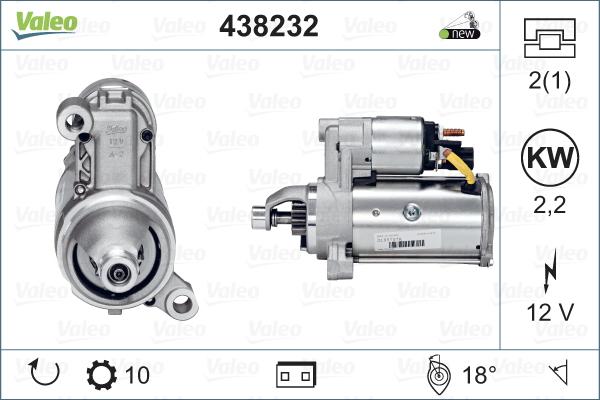 Valeo 438232 - Démarreur cwaw.fr