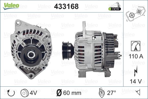 Valeo 433168 - Alternateur cwaw.fr