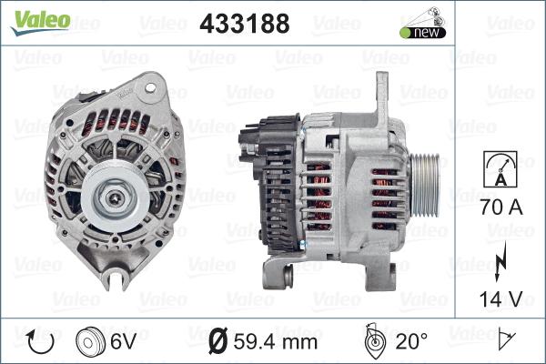 Valeo 433188 - Alternateur cwaw.fr