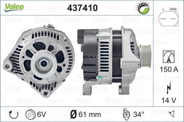 Valeo 437410 - Alternateur cwaw.fr