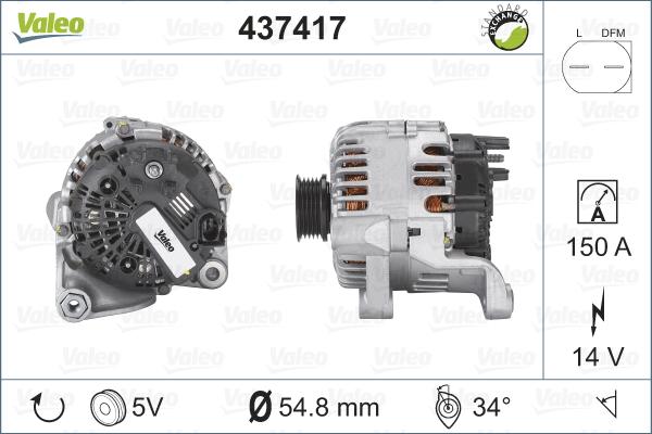 Valeo 437417 - Alternateur cwaw.fr