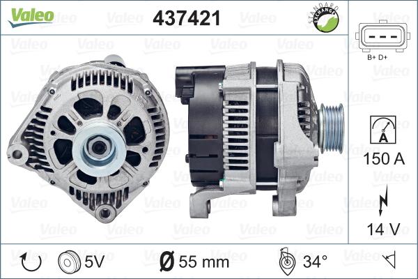 Valeo 437421 - Alternateur cwaw.fr