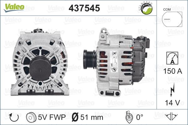 Valeo 437545 - Alternateur cwaw.fr