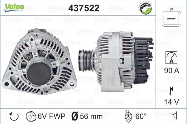 Valeo 437522 - Alternateur cwaw.fr