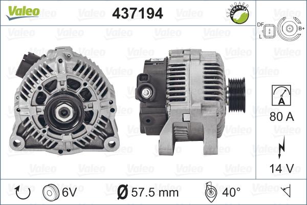 Valeo 437194 - Alternateur cwaw.fr