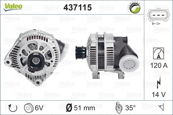 Valeo 437115 - Alternateur cwaw.fr