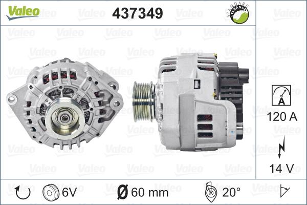 Valeo 437349 - Alternateur cwaw.fr