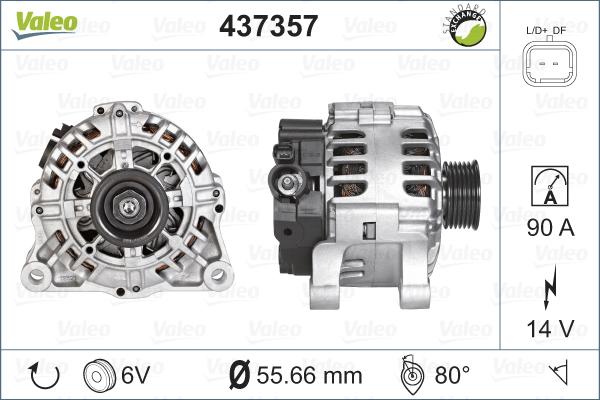 Valeo 437357 - Alternateur cwaw.fr