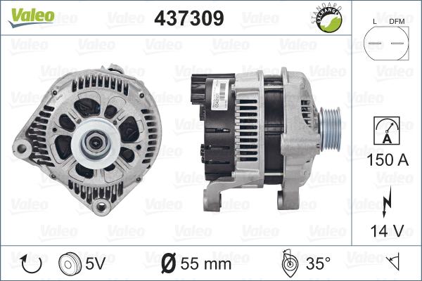 Valeo 437309 - Alternateur cwaw.fr