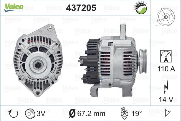 Valeo 437205 - Alternateur cwaw.fr