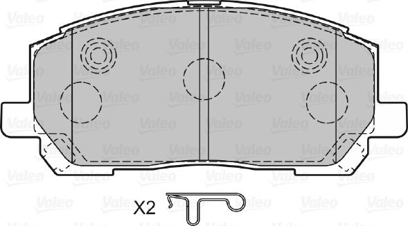 Valeo 598944 - Kit de plaquettes de frein, frein à disque cwaw.fr